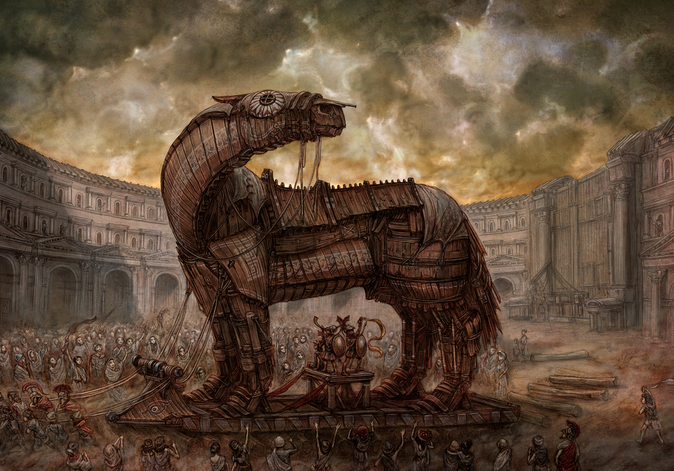 Trojan Horse by Keith Wormwood http://keithwormwood.deviantart.com/art/Trojan-Horse-171706160
